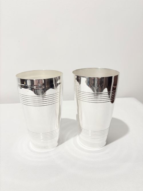 SILVER PLATED BOSTON COCKTAIL SHAKER BY GASKELL CHAMBERS C1930 - ADDITIONAL PHOTO 3