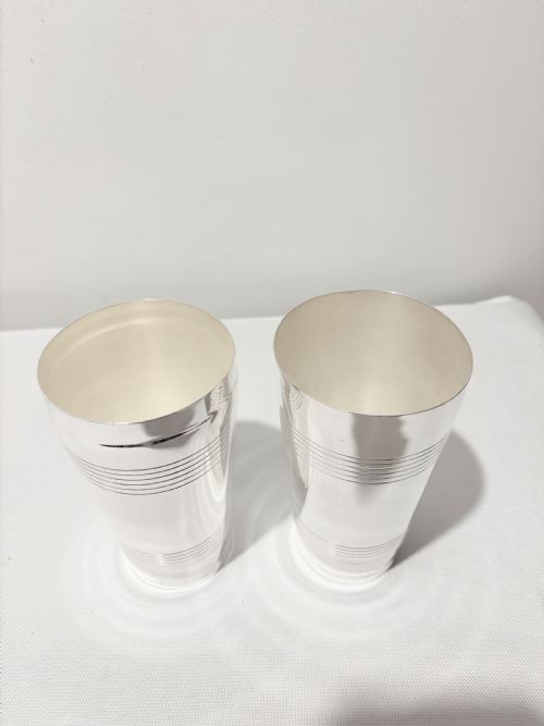 SILVER PLATED BOSTON COCKTAIL SHAKER BY GASKELL CHAMBERS C1930 - ADDITIONAL PHOTO 4
