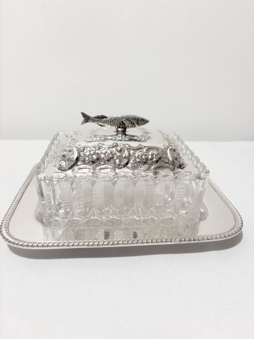 antique silver plated sardine dish c1880 - CATEGORY: ANTIQUE SILVER - DATED 1880