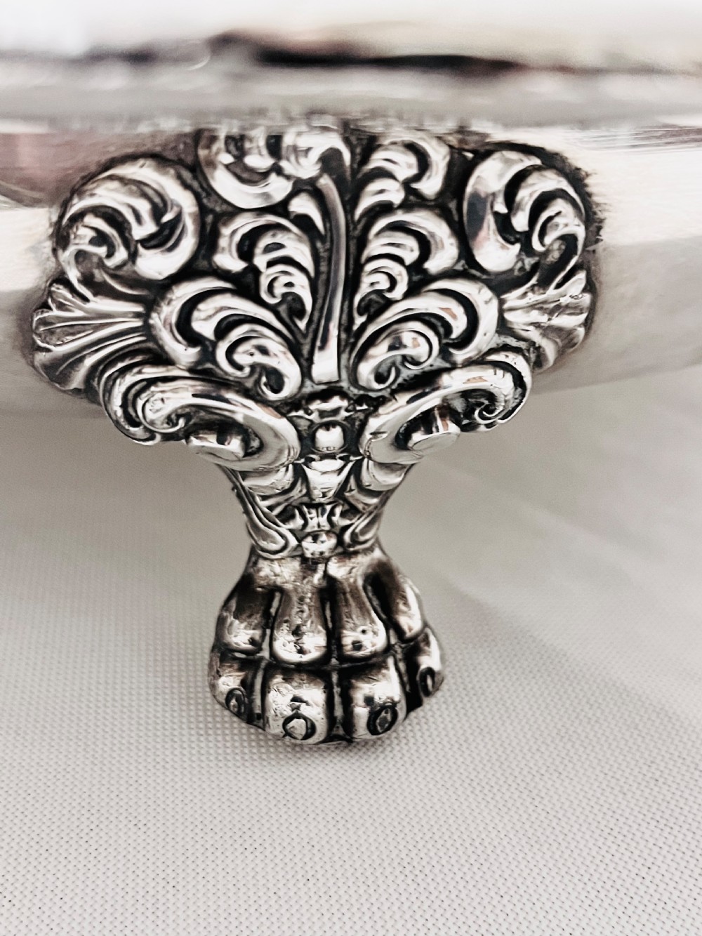 Old Sheffield silver plate meat dome cover on original well & tree warming base c1830 View II