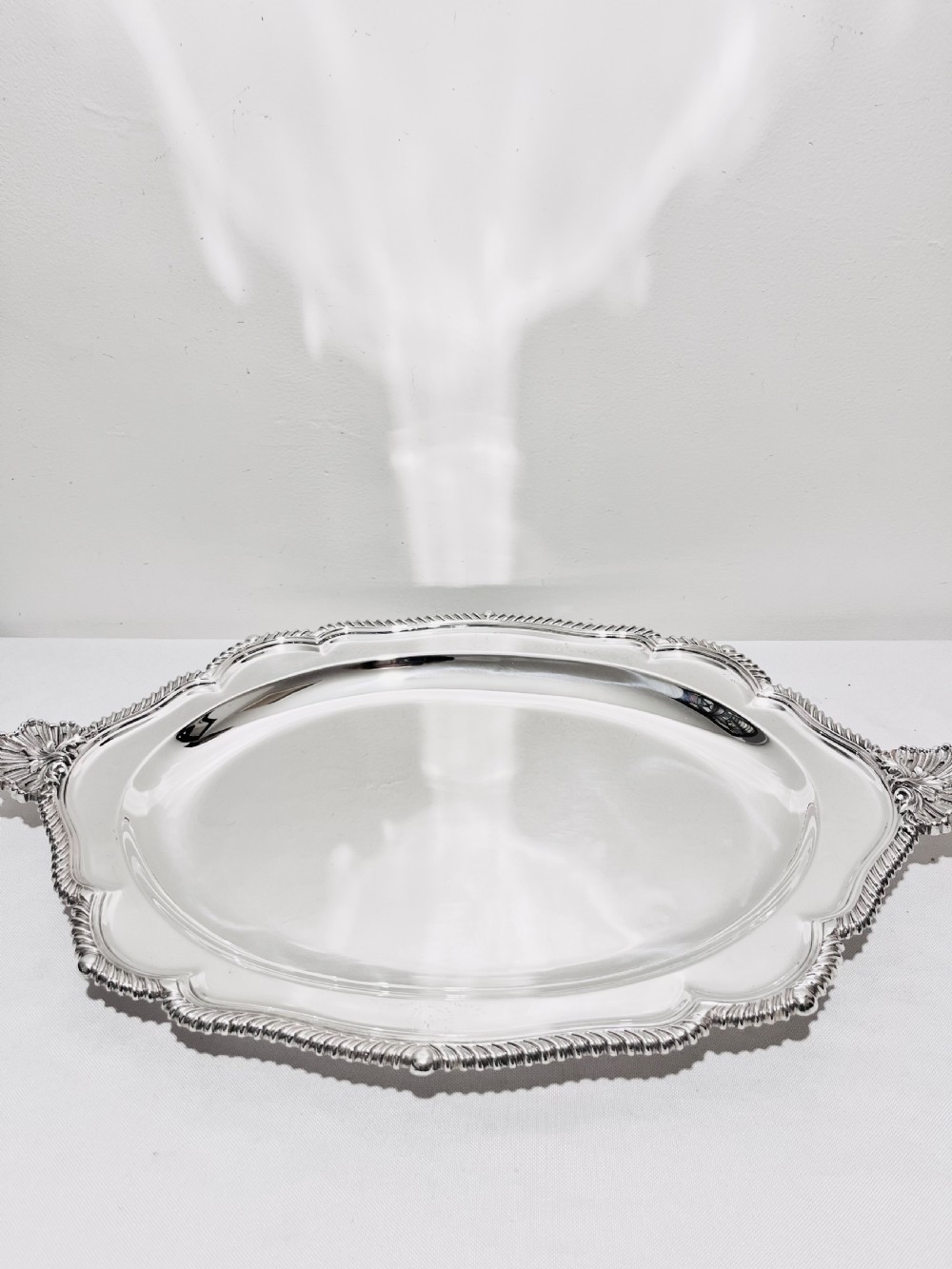 Victorian silver plated serving trays by Elkington & Co c1880 View VI