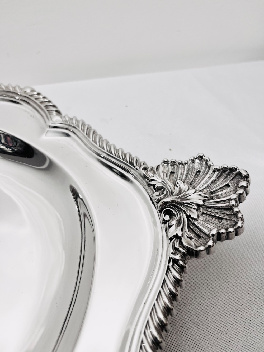 Victorian silver plated serving trays by Elkington & Co c1880 View VIII