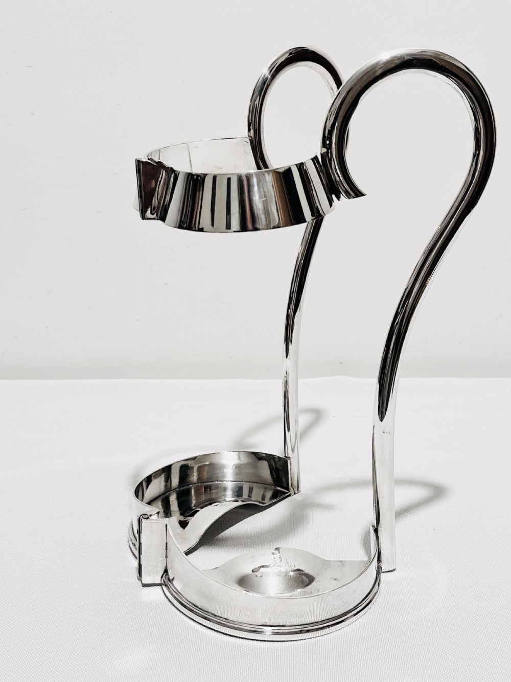 Antique silver plated wine or port bottle holder by Mappin & Webb c1910 View VI