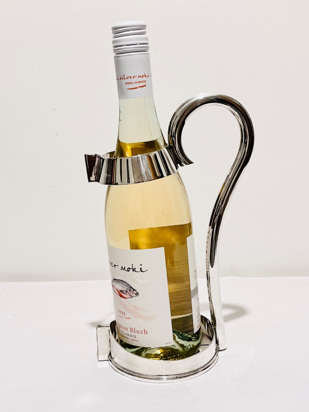 Antique silver plated wine or port bottle holder by Mappin & Webb c1910 View VIII