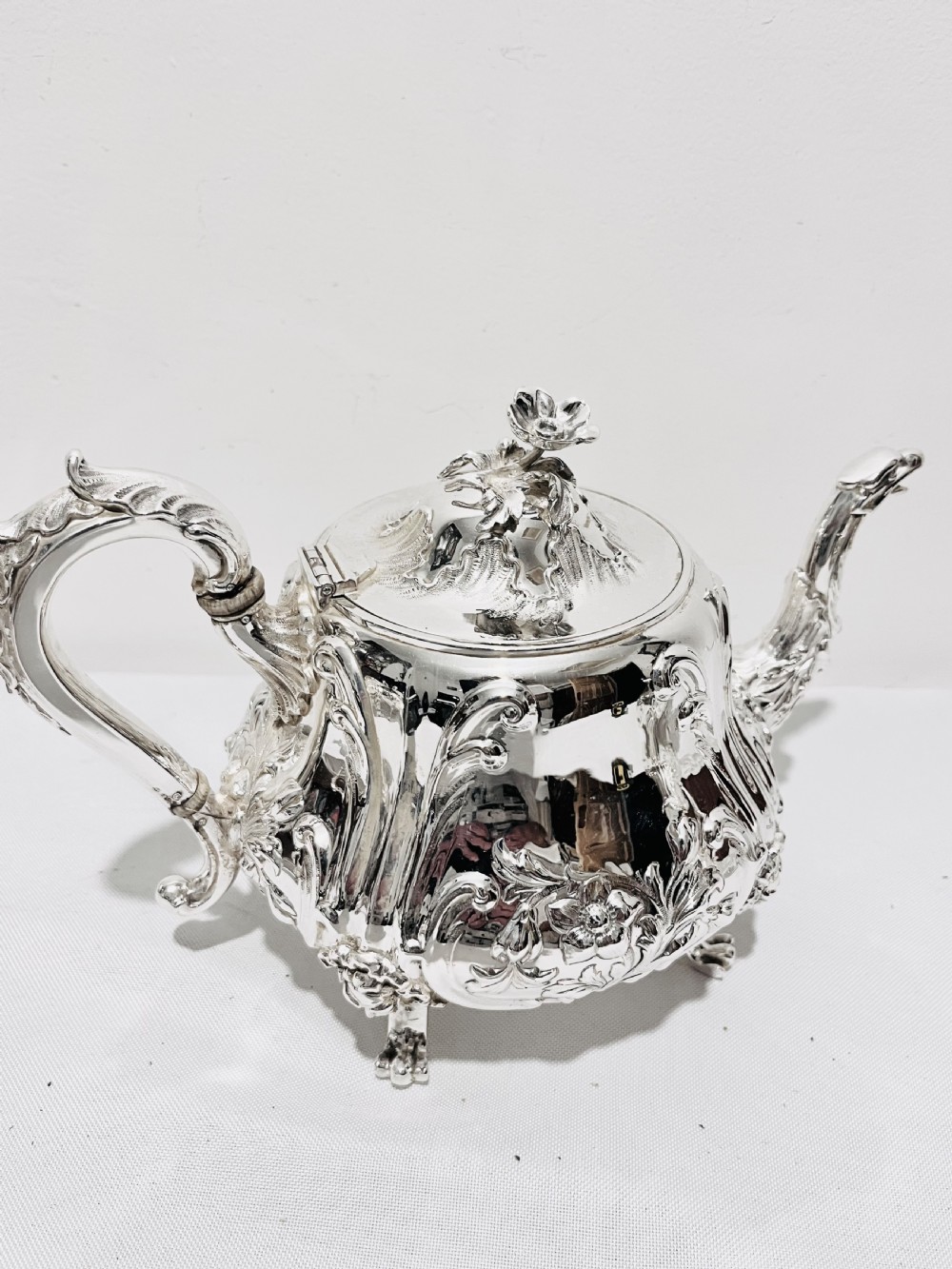 Antique silver plated 4 piece tea & coffee set by Elkington & Company c1880 View III