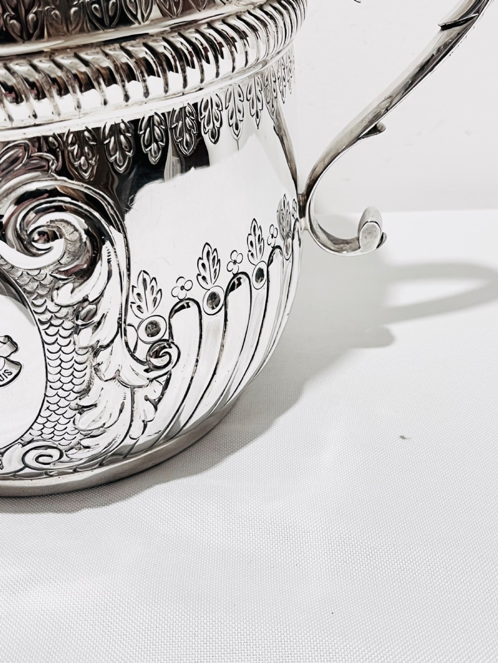 Novelty antique silver plated wine cooler by Elkington & Co c1880 View VI