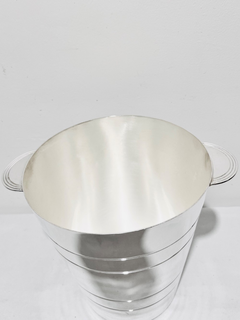 Antique silver plated champagne buck or wine cooler by Elkington & Co c1920 View V