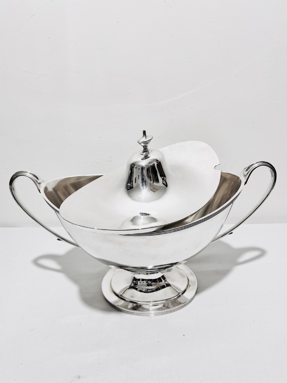 Antique silver plated soup tureen by William Hutton & Sons c1880 View IV