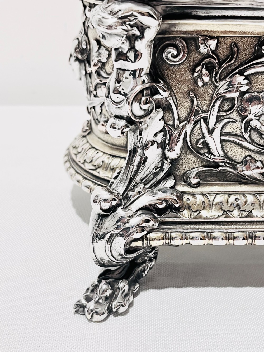 Large antique silver plated jewellery casket by Elkington & Company View II