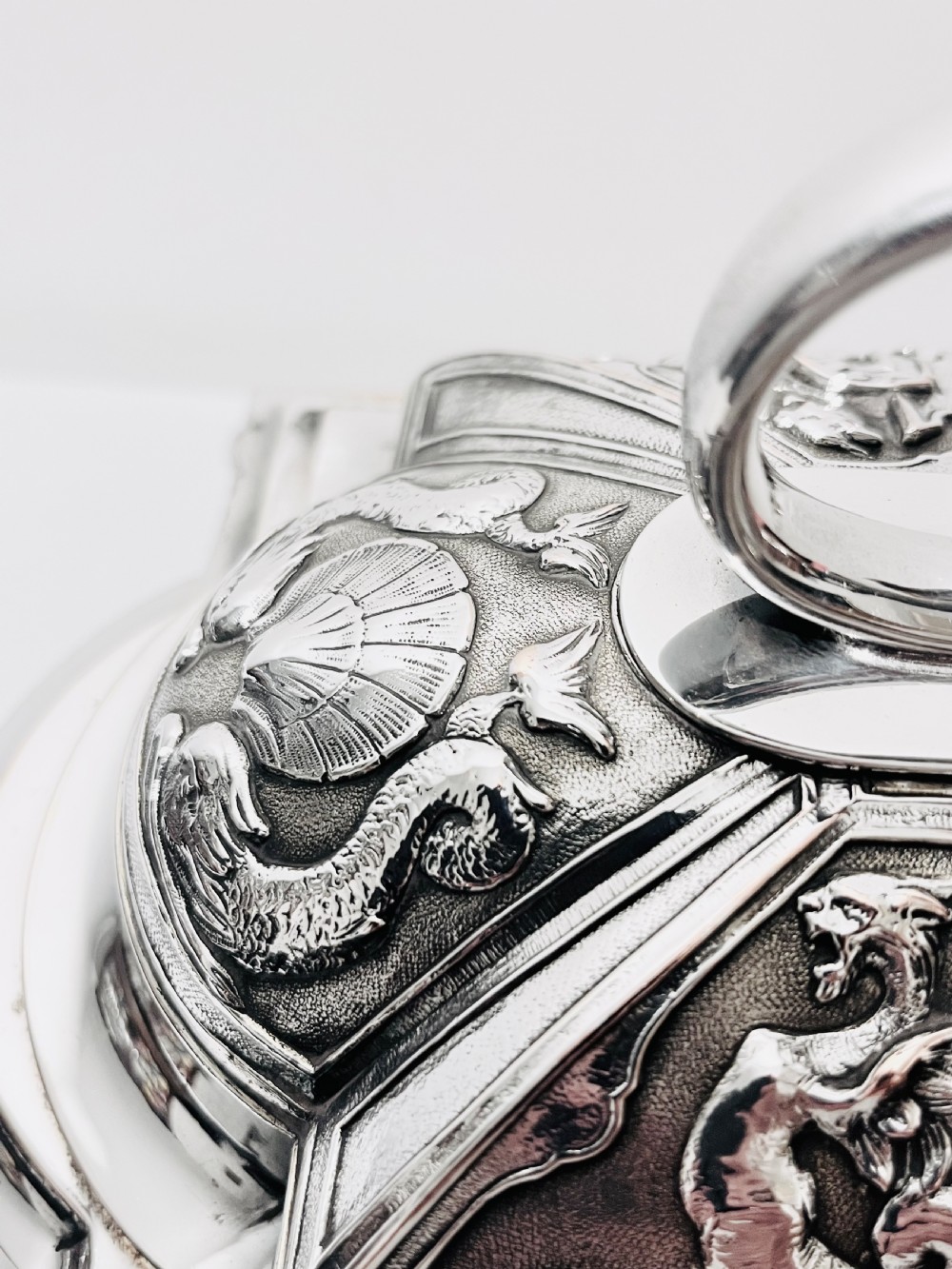 Large antique silver plated jewellery casket by Elkington & Company View VIII
