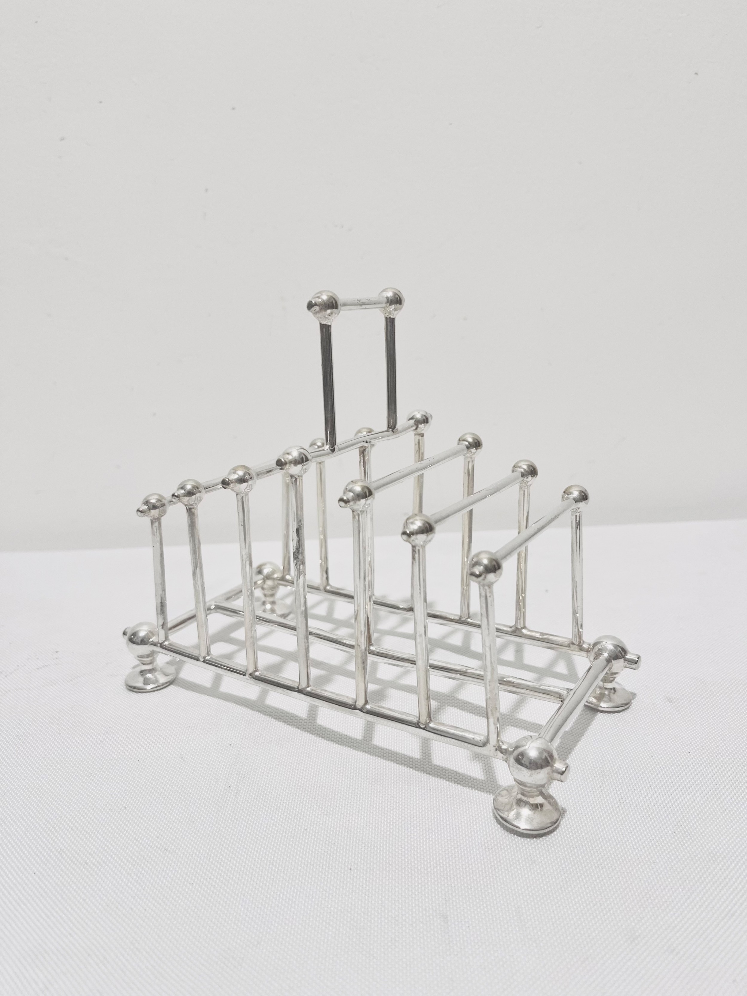 Antique Silver Plated Geometric Toast Rack By William Hutton Son C1890 Antique Silver Plated Geometric Toast Rack By William Hutton Son C1890