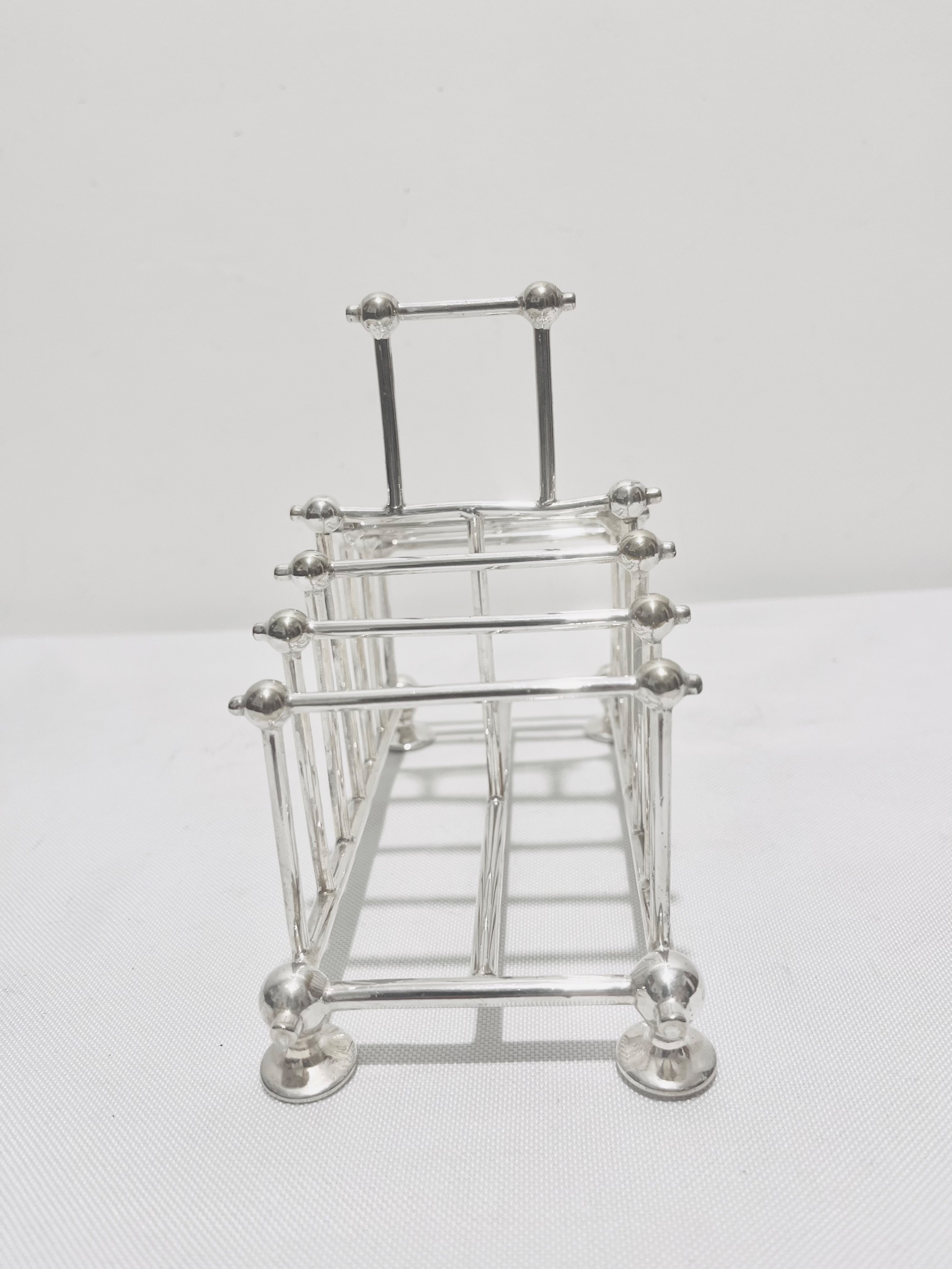Antique Silver Plated Geometric Toast Rack By William Hutton Son C1890 Antique Silver Plated Geometric Toast Rack By William Hutton Son C1890