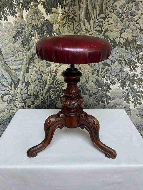 Rosewood adjustable piano stool