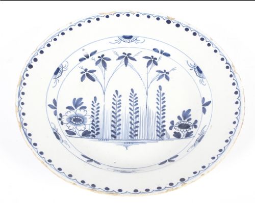 English Delftware Charger ( Bristol ) C 1760