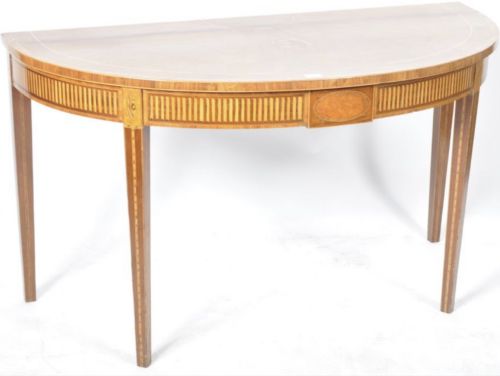 Early C19th Demilune Side Server/hall Table