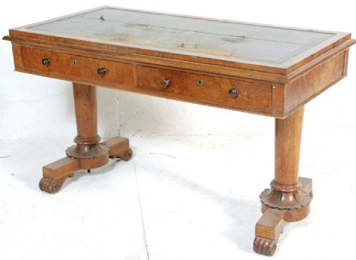 C19th Burr Pollarded Oak Library Table
