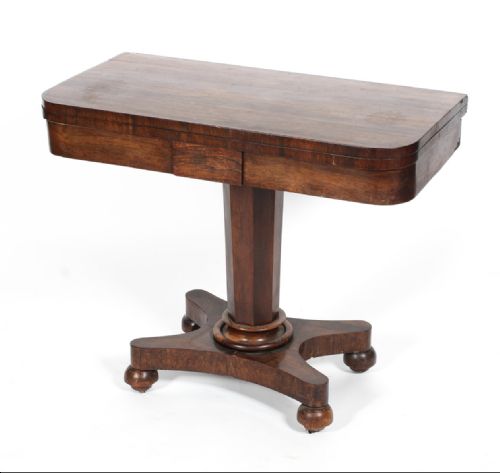 William VI Rosewood Card Table