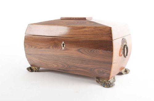 Regency King Wood Two Section Tea Caddy