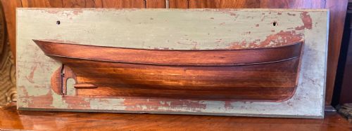 C19th Half Hull Boat Builders Model of a Cornish Lugger