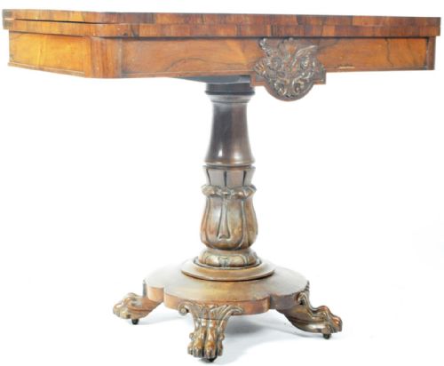 C19th Rosewood Card Table