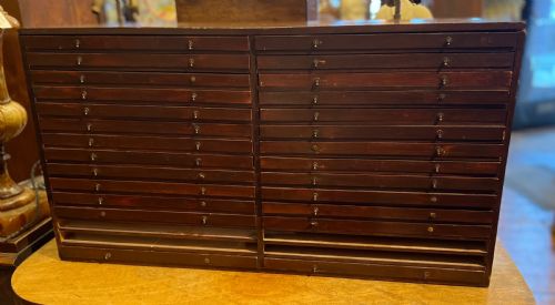 Coin Collectors Table Top Cabinet with 26 Drawers