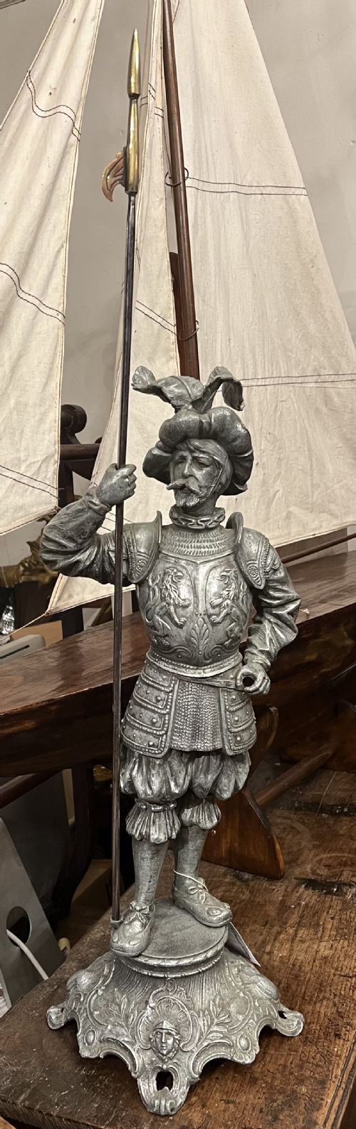 Large Pewter  Figure of Don Juan