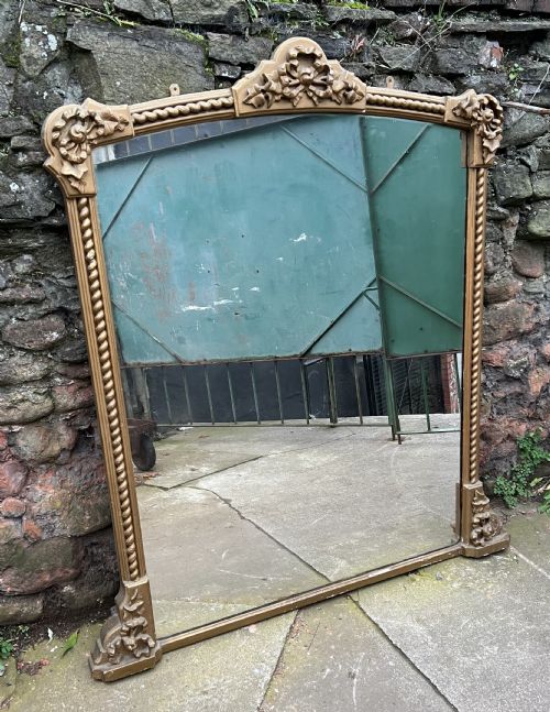 Large Giltwood Victorian Over Mantle