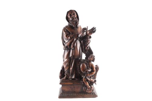 C17th Carved Wooden Figure