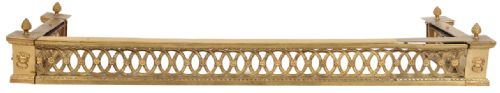 Large Gilt Bronze Fender/ Fire Kerb