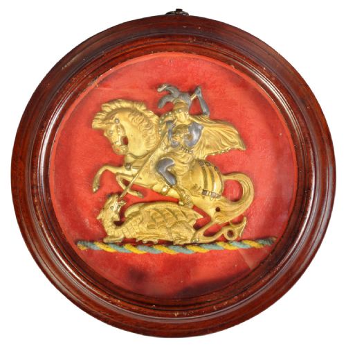 C19th Gilt Metal Plaque