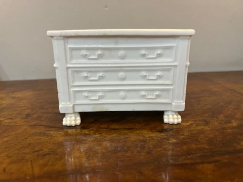 French Blanca De Chine Model Commode Inkwell