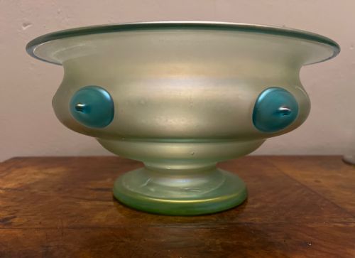 fig 1. Large Loetz Orpheus pattern bowl circa 1904
