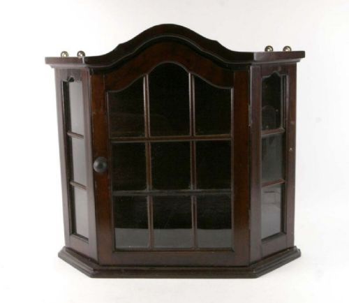 C19th Dutch Wall Display Cabinet in Mahogany