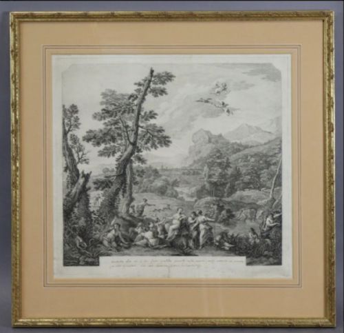 Francesco Bartolozzi (1727-1815) an 18th Century Black & White Line Engraving