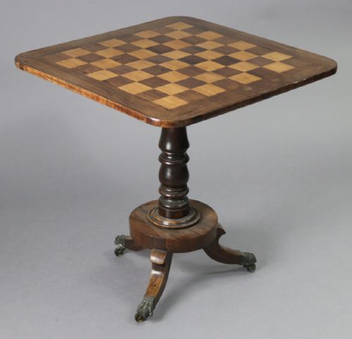 C19th Rosewood and Satinwood Inlaid Table.
