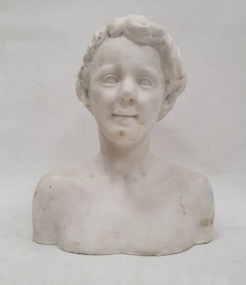 C19th Marble Bust of a Boy in the  Classical Style