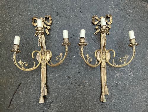 Pair of Large Classical Style Wall Lights