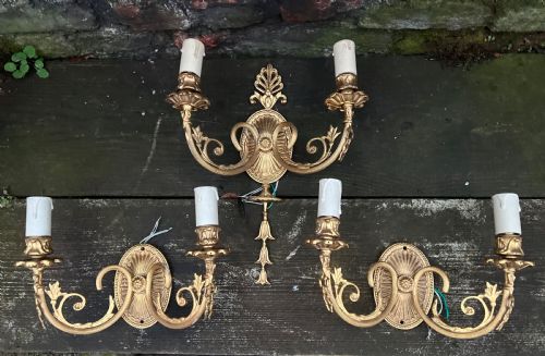 Set of Three Edwardian Classical Style Wall Lights