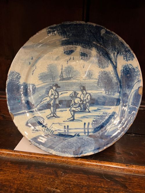 A Delft Blue and White Small Plate C 1680-90 Bristol