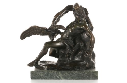 Bronze of Prometheus Bound to a Rock