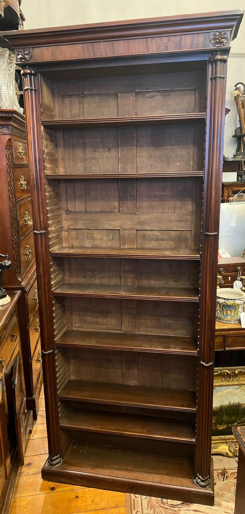 Regency Mahogany Cluster Column Bookcase