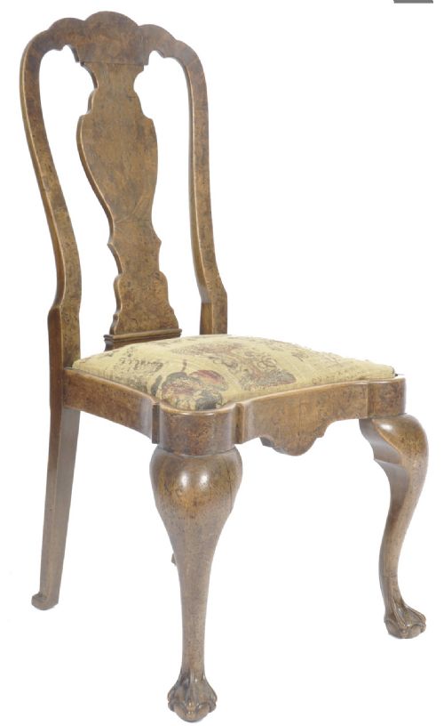 Queen Anne Burr Walnut Chair
