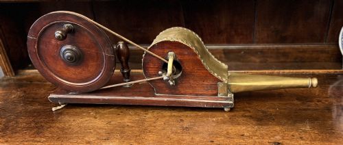 George III Mahogany and Brass Mechanical Bellows