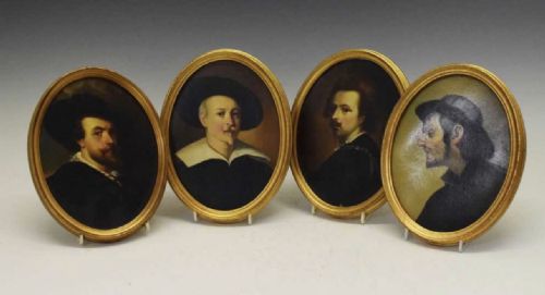 Set of Four Old Master Copies in Oil Circa 1900