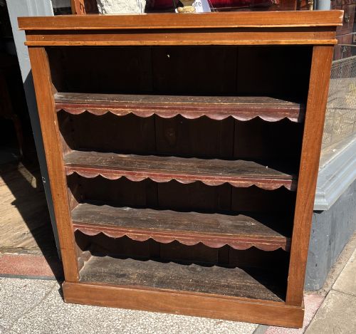 Small Walnut Bookcase with Adjustable Shelves