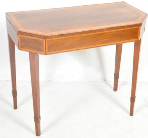 Early C19th Mahogany and Satinwood Banded Card Table