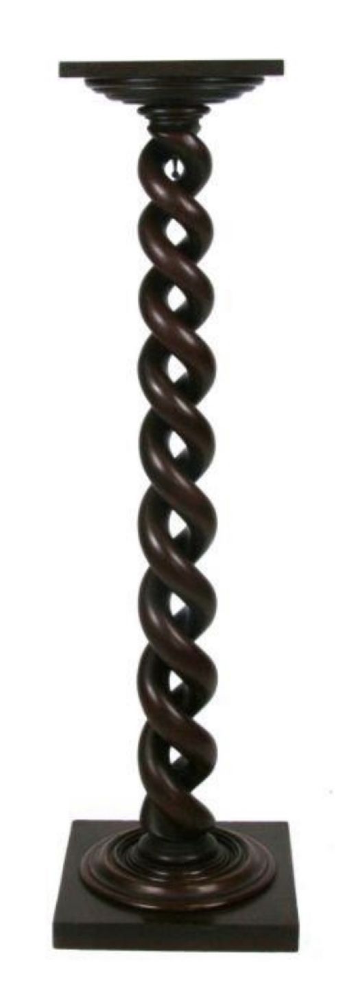 Large Open Barleytwist Stand in Mahogany