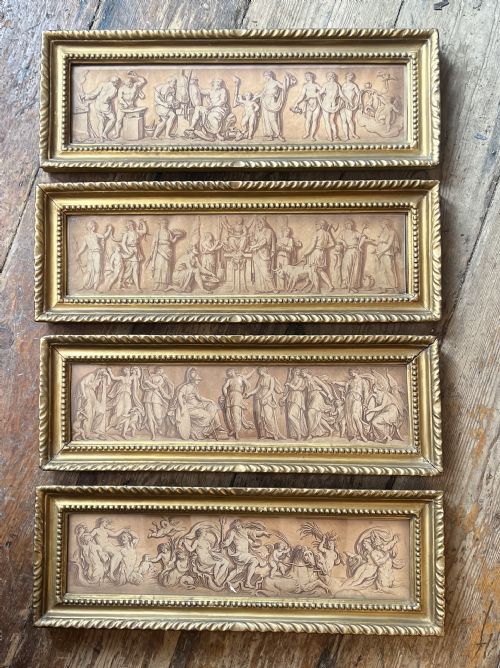 Set of Four Bartolozzi Engravings in Giltwood Frames