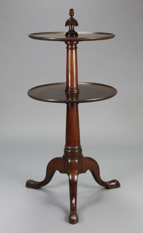 George III Mahogany Circular Two Tier Dumb Waiter