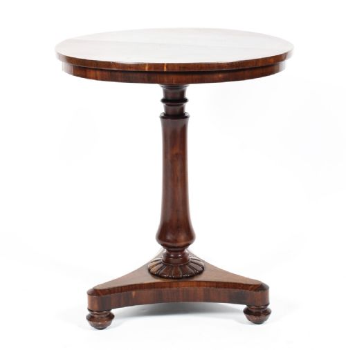 C19th Walnut Veneered Circular Wine/ Occasional Table